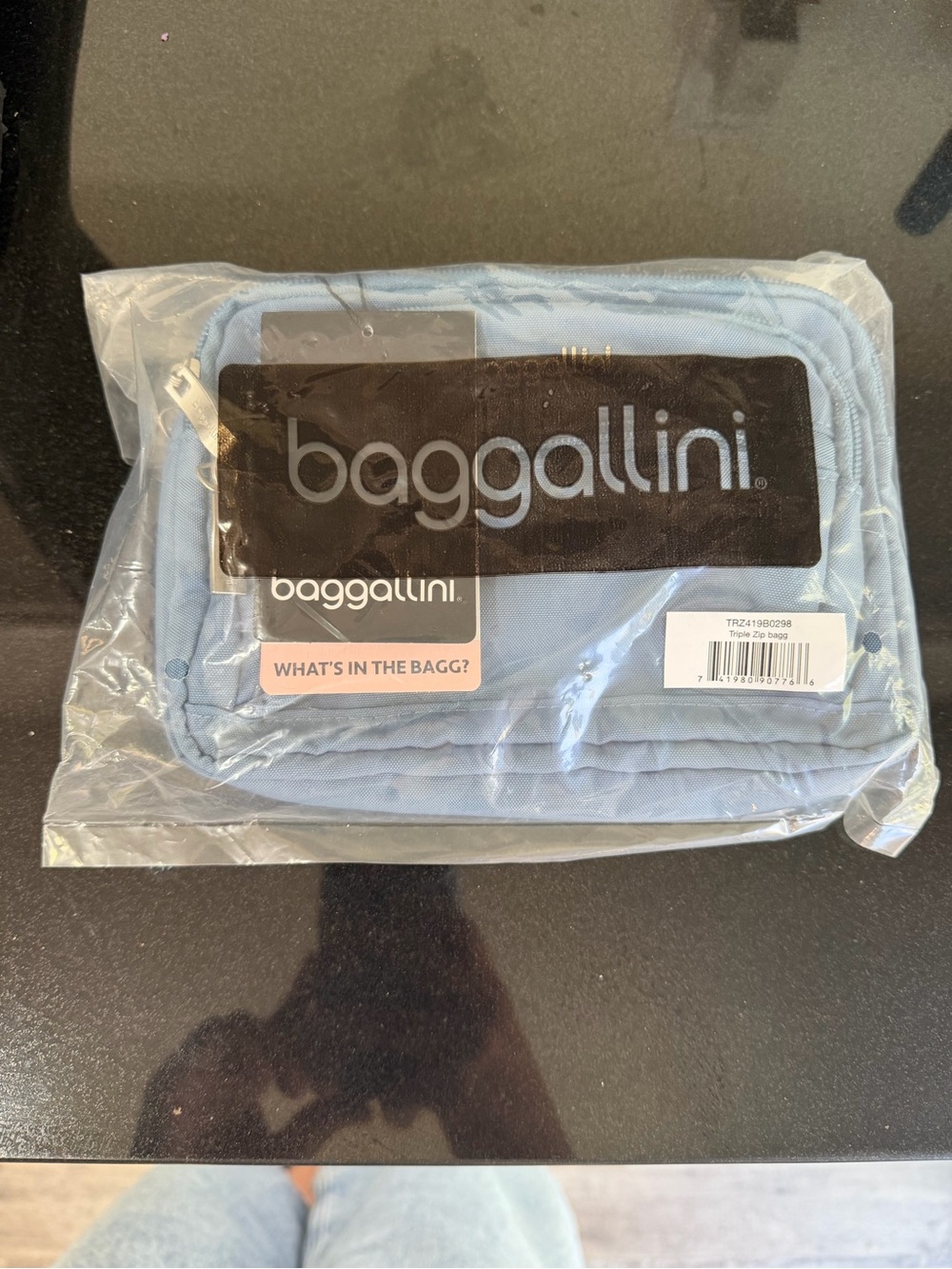 Baggallini Triple Zip Bagg Light Blue Convertible Crossbody NWT - Picture 3 of 4